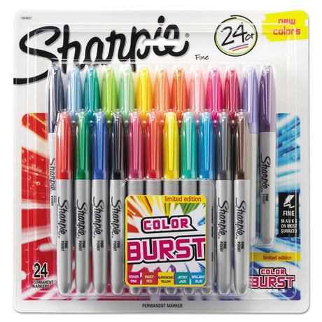 Color Burst Permanent Markers Fine 24/Pkg-Assorted