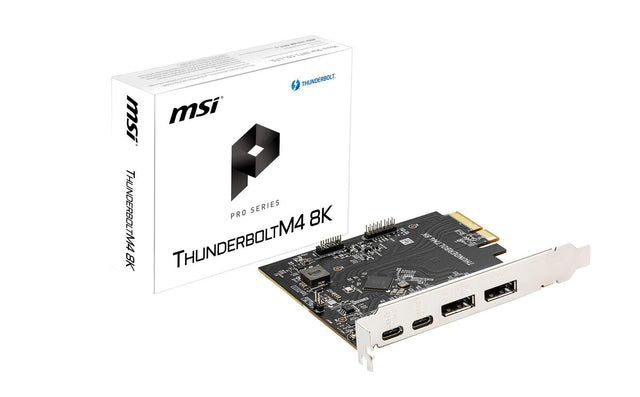 MSI THUNDERBOLTM4 8K PCIe 3.0x4 Add-on Card for 2 Thunderbolt 4 (USB-C) Ports