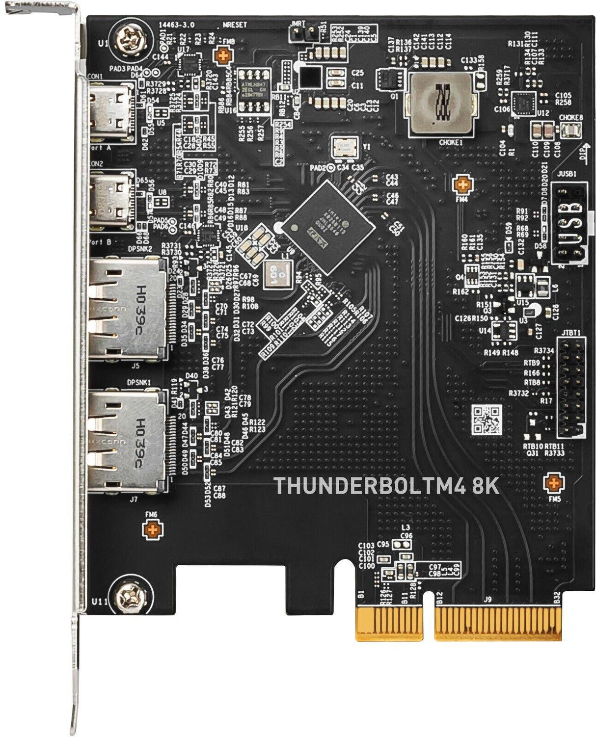 MSI THUNDERBOLTM4 8K PCIe 3.0x4 Add-on Card for 2 Thunderbolt 4 (USB-C) Ports