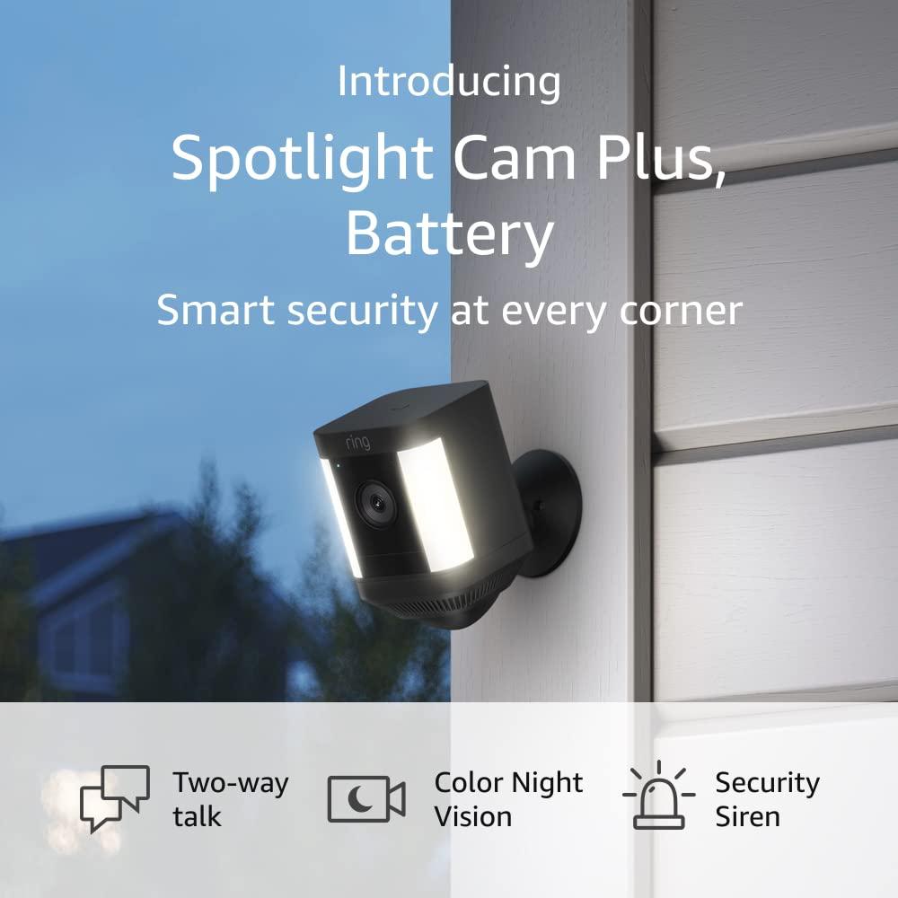 Ring Spotlight Cam Plus Outdoor/Indoor Wireless Surveillance Camera - Black