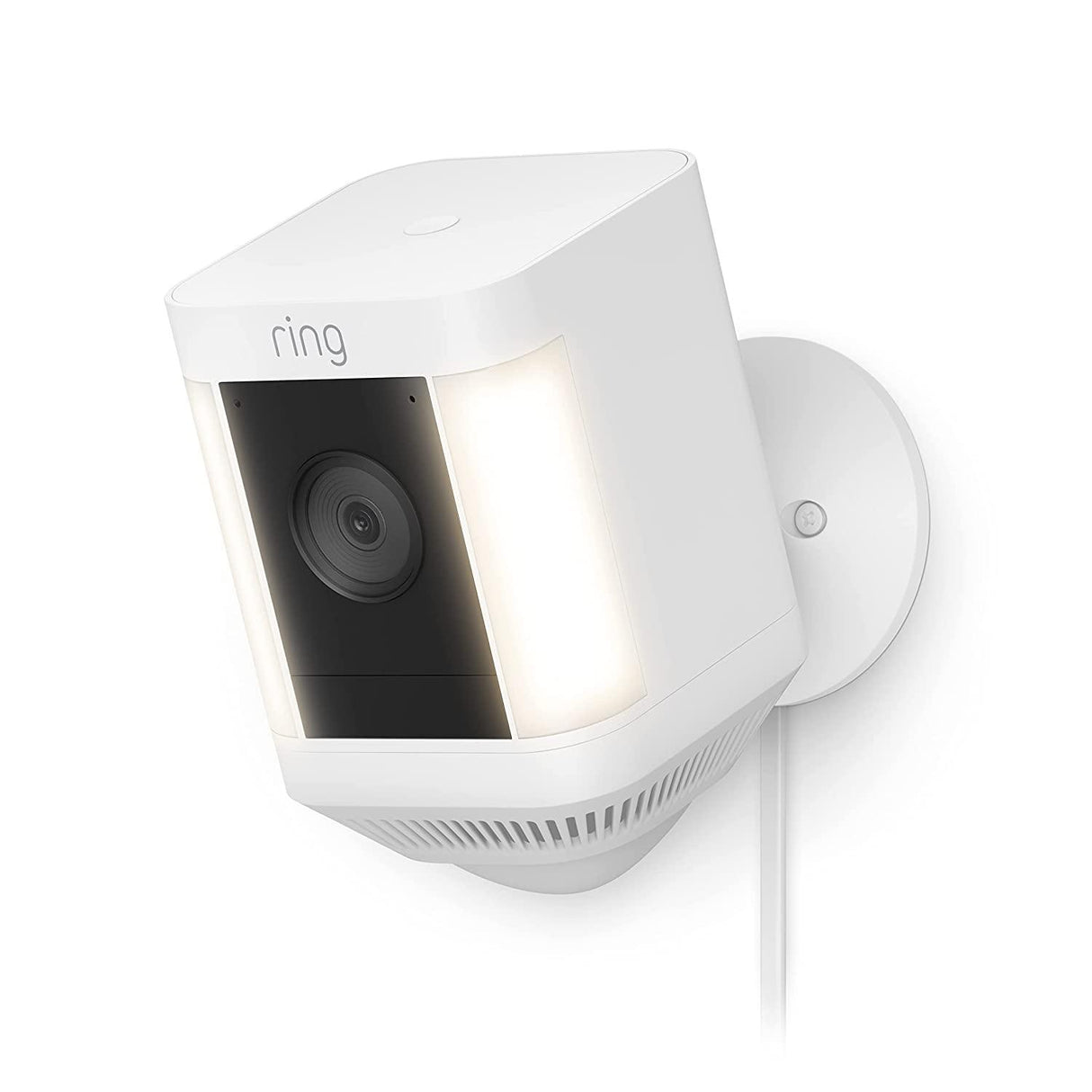 Ring Spotlight Cam Plus Outdoor/Indoor 1080p Wired Security Camera - White  B09J1TB7TB