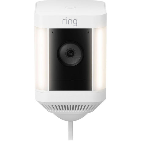 Ring Spotlight Cam Plus Outdoor/Indoor 1080p Wired Security Camera - White  B09J1TB7TB
