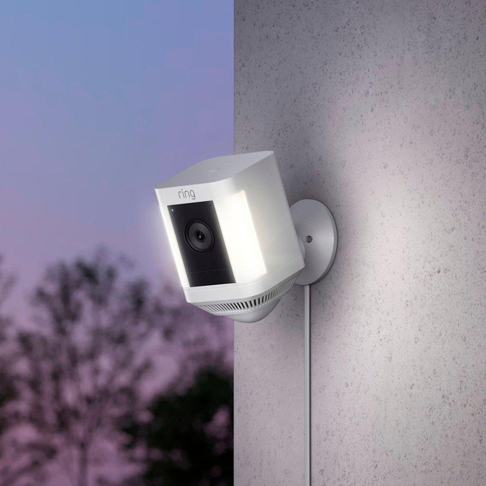 Ring Spotlight Cam Plus Outdoor/Indoor 1080p Wired Security Camera - White  B09J1TB7TB
