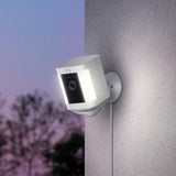 Ring Spotlight Cam Plus Outdoor/Indoor 1080p Wired Security Camera - White  B09J1TB7TB