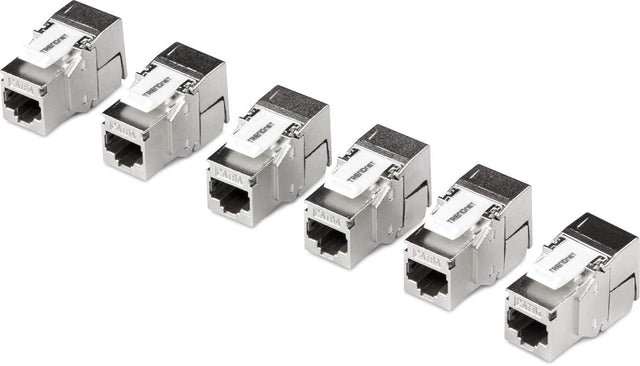 TRENDnet TC-K06C6A Shielded Cat6A Keystone Jack - 6-Pack
