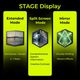 TRYX Stage 360 ARGB 360mm AIO Dual 4.0'' Screen 720x720 Resolution AIO Cooler 360mm Three Display Modes Customizable Asetek 7th Gen V2 280w TDP with ROTA SL ARGB Fans Intel LGA 1851/1700 AMD AM5/AM4