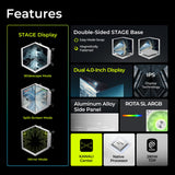 TRYX Stage 360 ARGB White 360mm AIO Dual 4.0'' Screen 720x720 Resolution AIO Cooler 360mm Three Display Modes Customizable Asetek 7th Gen V2 280w TDP ROTA SL ARGB Fans Intel LGA 1851/1700 AMD AM5/AM4
