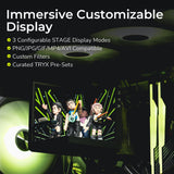TRYX Stage 360 ARGB White 360mm AIO Dual 4.0'' Screen 720x720 Resolution AIO Cooler 360mm Three Display Modes Customizable Asetek 7th Gen V2 280w TDP ROTA SL ARGB Fans Intel LGA 1851/1700 AMD AM5/AM4