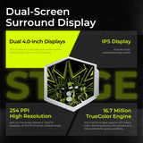 TRYX Stage 360 ARGB White 360mm AIO Dual 4.0'' Screen 720x720 Resolution AIO Cooler 360mm Three Display Modes Customizable Asetek 7th Gen V2 280w TDP ROTA SL ARGB Fans Intel LGA 1851/1700 AMD AM5/AM4