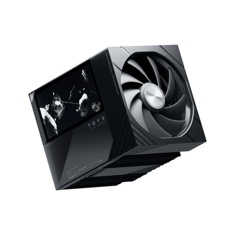 TRYX TURRIS 620 CPU Air Cooler 5.0 IPS Customizable Screen 280w TDP Reflow Soldering Dual Tower CPU Cooler with Display Powered by KANALI Rail-Mounted ROTA Fans for Intel LGA1851/1700 & AMD AM5