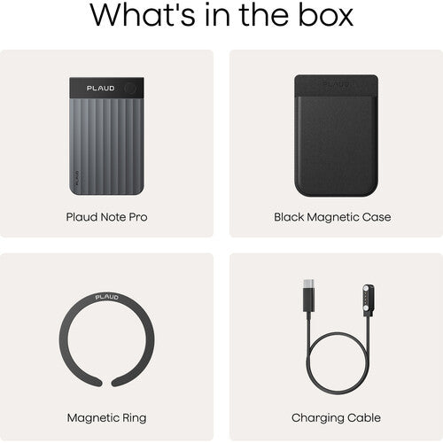 PLAUD AI Plaud Note Pro AI-Powered Transcriber (Black)