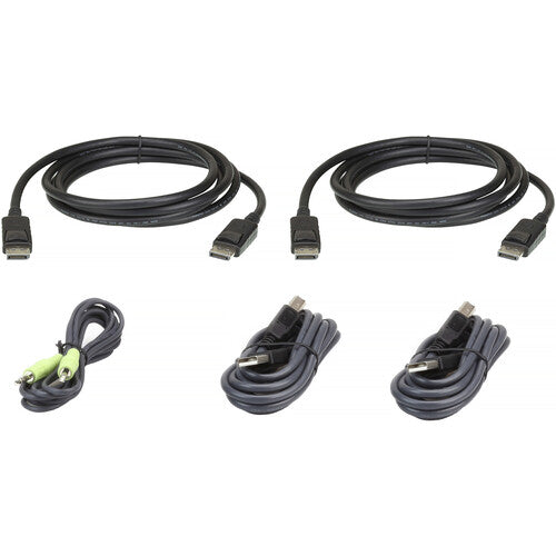 ATEN 4-Port Dual Display Universal PP4.0 Secure KVM with Cables