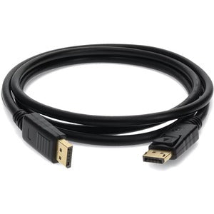 AddOn 2ft DisplayPort Male to Male Black Cable for Resolution Up to 3840x2160 (4K UHD)