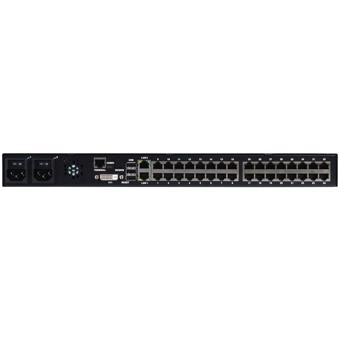 Raritan Dominion Sx Ii Dsx2-32 Device Server - Twisted Pair - 2 X Network (rj-45) X Usb - 32 X Serial Port - 10/100/1000base-t - Gigabit Ethernet - Management Port - Rack-mountable
