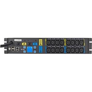 Eaton Managed rack PDU, 2U, L6-30P input, 5.76 kW max, 200-240V, 24A, 10 ft cord, Single-phase, Outlets: (16) C13 Outlet grip - NEMA L6-30P - 16 x IEC 60320 C13 - 230 V AC - 5760 W - Network (RJ-45) - 2U - Horizontal - Rack-mountable