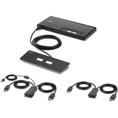 Belkin 2-Port Dual-Head DP Modular Secure KVM Switch PP4.0 with Remote