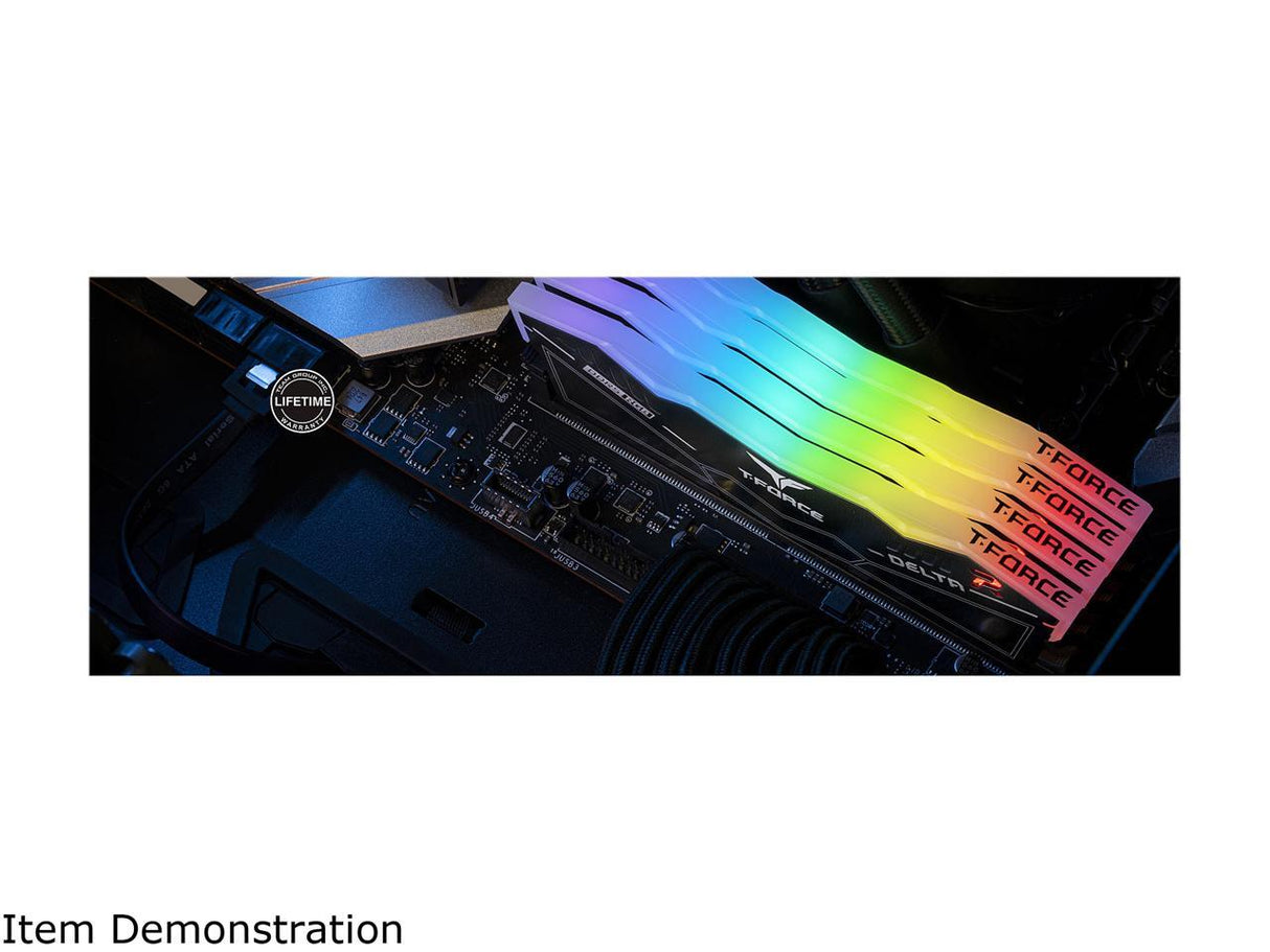 Team T-Force Delta RGB 32GB 288-Pin PC RAM DDR5 6000 (PC5 48000) Desktop Memory Model FF3D532G6000HC38ABKT