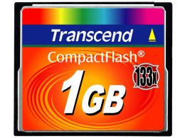 Transcend TS1GCF133 1GB 133X Compact Flash Card 1 GB