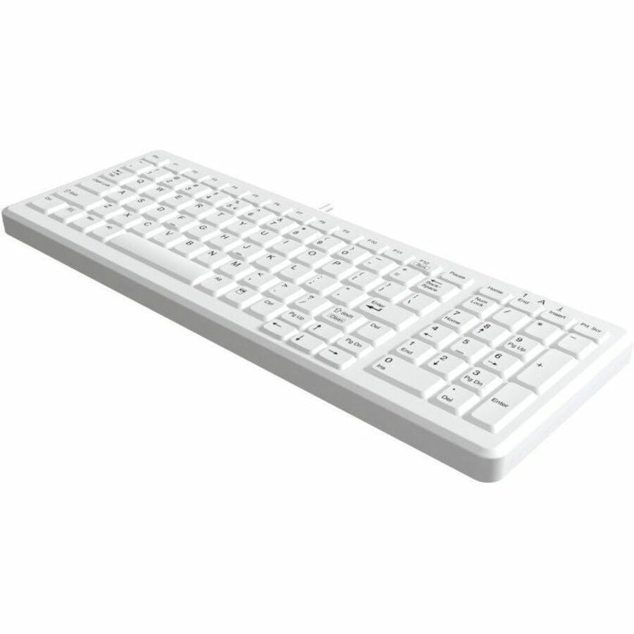 TG3 CK103S: Sealed, Washable Keyboard - Cable Connectivity - Compact - USB Interface - 103 Key(s) - Silicone Rubber - White