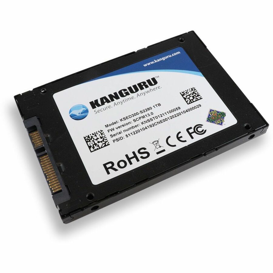 Kanguru 2TB 2.5" SATA Hardware Encrypted Solid State Drive KSED300SATA2T