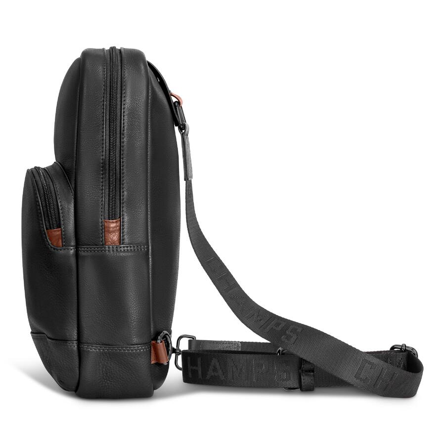 Champs - Onyx Collection Leather Sling Bag - Black