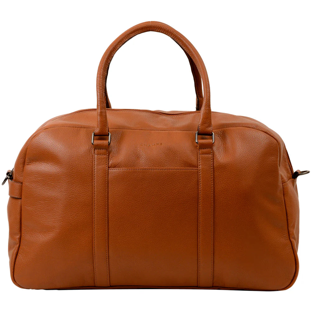 Champs Onyx / Leather Duffle Bag OB-406-BROWN
