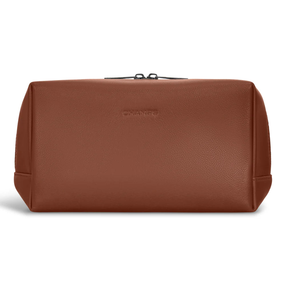 Champs Onyx / Leather Toiletry Bag OB-408-BROWN