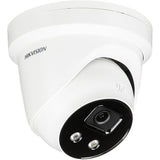 Hikvision Acusense Pci-t18f2s 8mp Outdoor Network Turret Camera With Night Vision - White