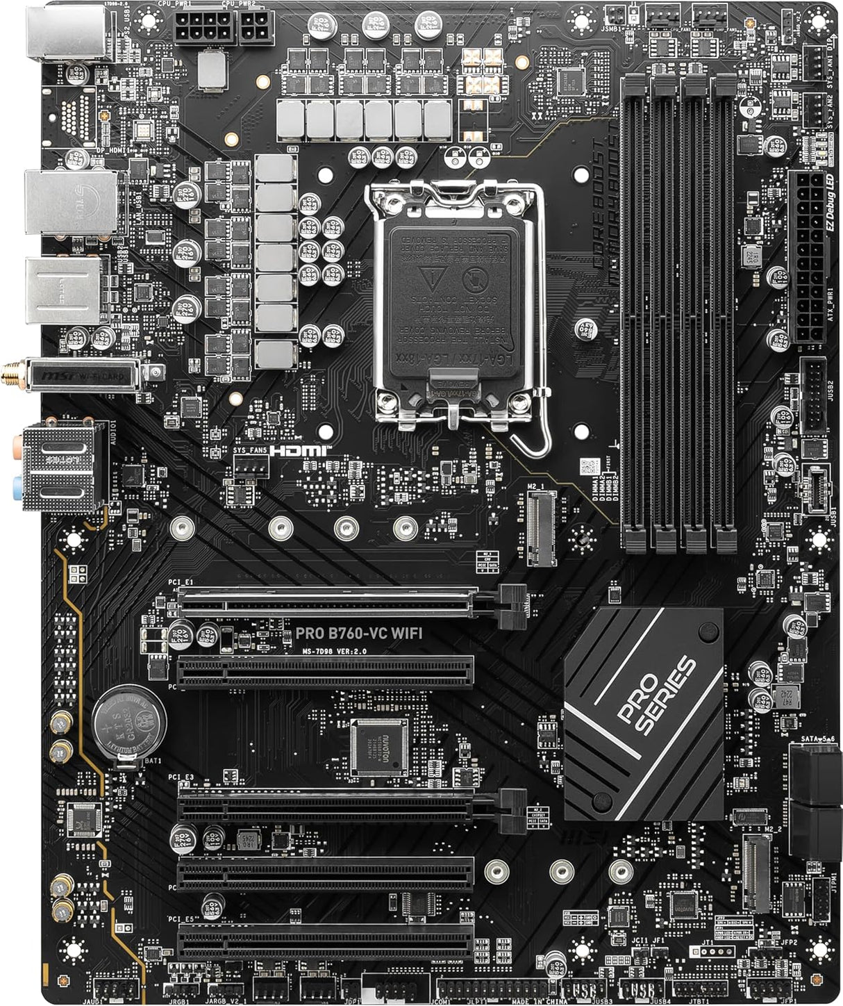MSI PRO B760-VC WIFI GEN5 BULK LGA 1700 ATX Motherboard