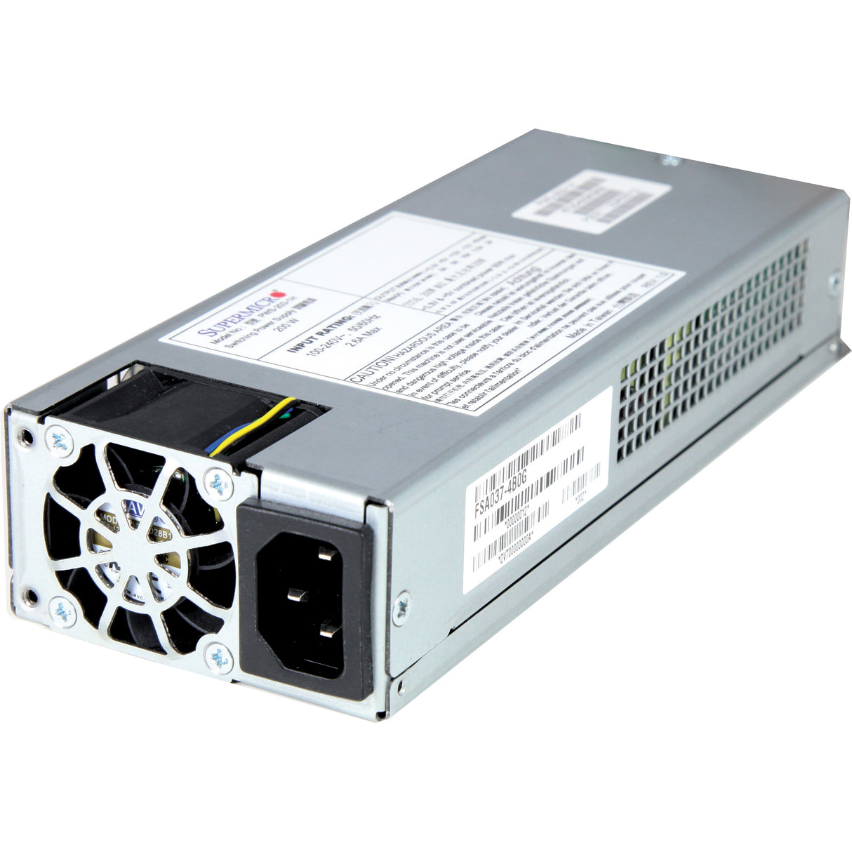 Supermicro 200W Low Noise Power Supply - Rack-mountable - 110 V AC, 220 V AC Input - 3.3 V DC, 5 V DC, 12 V DC, -12 V DC, 5 V Output - 200 W - 1 +12V Rails - 1 Fan(s)