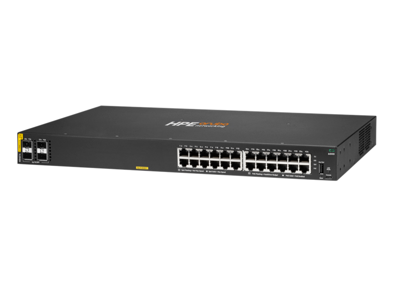HPE Aruba 6000 24G Class4 PoE 4SFP 370W Switch (R8N87A)