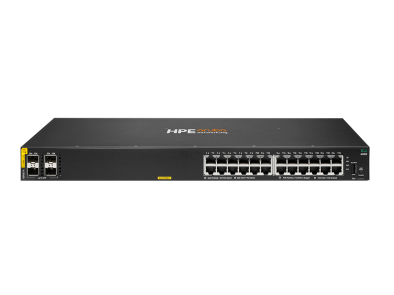 HPE Aruba 6000 24G Class4 PoE 4SFP 370W Switch (R8N87A)