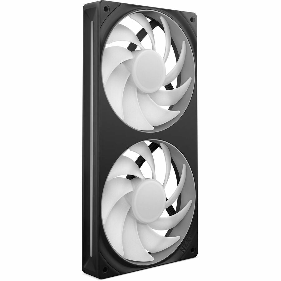 NZXT F240 RGB CORE - 9.45" Maximum Fan Diameter - 2 x Fan(s) - 561.9 gal/min Maximum Airflow - 2400 rpm - Fluid Dynamic Bearing - 4-pin PWM, 8-pin - RGB LED - Black - PCBs (Polychlorinated Biphenyls), Plastic, Rubber - Retail - Motherboard