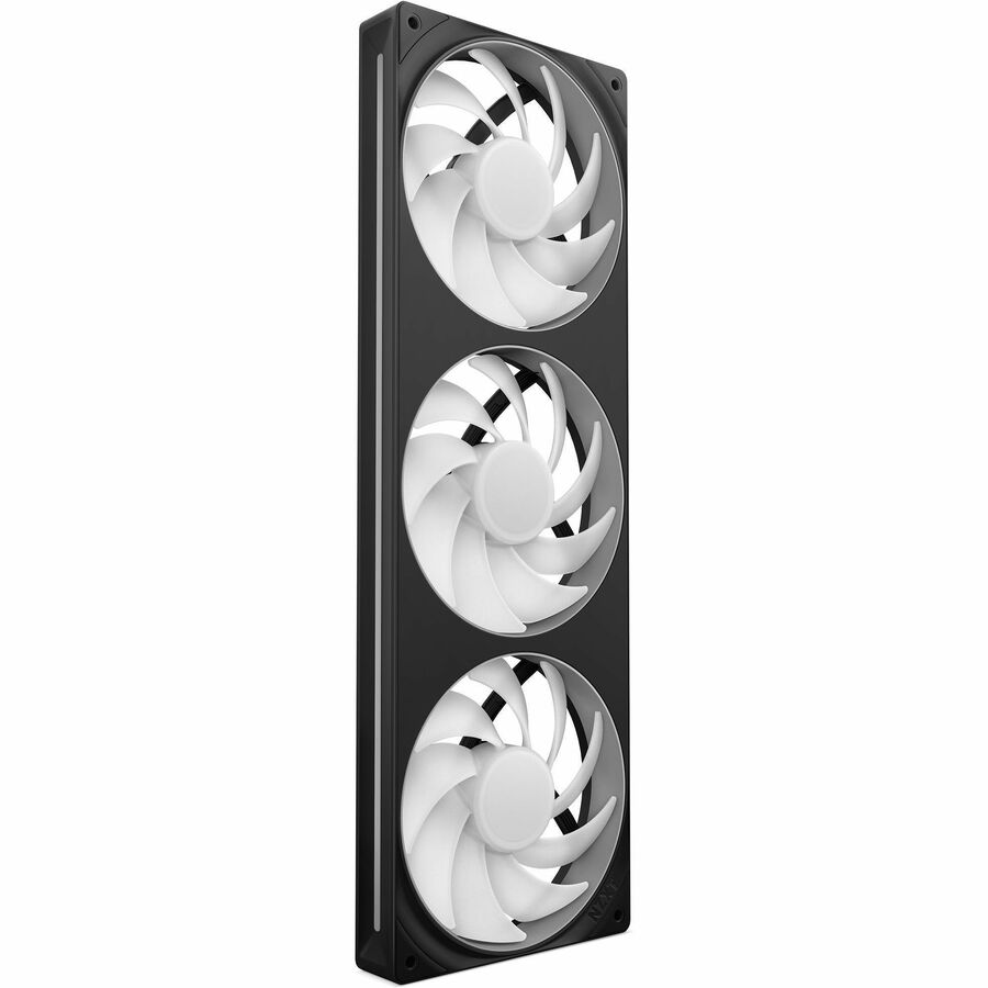 NZXT F360 RGB CORE - 14.17" Maximum Fan Diameter - 3 x Fan(s) - 561.9 gal/min Maximum Airflow - 2400 rpm - Fluid Dynamic Bearing - 4-pin PWM, 8-pin - RGB LED - Black - PCBs (Polychlorinated Biphenyls), Plastic, Rubber - Retail - Motherboard