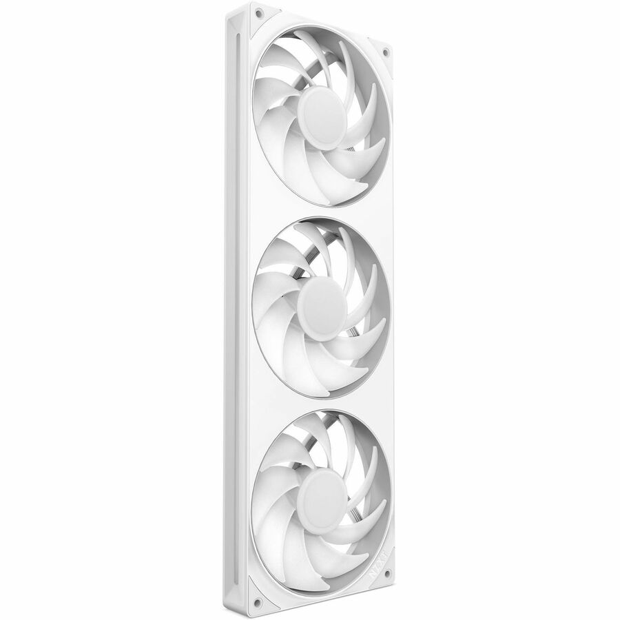 NZXT F360 RGB CORE - 14.17" Maximum Fan Diameter - 3 x Fan(s) - 561.9 gal/min Maximum Airflow - 2400 rpm - Fluid Dynamic Bearing - 4-pin PWM, 8-pin - RGB LED - White - PCBs (Polychlorinated Biphenyls), Plastic, Rubber - Retail