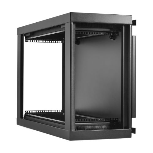Tripp Lite Eaton Series SmartRack Wall-Mount Mini Rack Enclosure 6U Low-Profile Side-Mount Black
