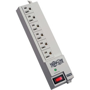 Tripp Lite by Eaton Protect It! Surge Protector with 6 Right-Angle Outlets, 6 ft. (1.83 m) Cord, 540 Joules, Diagnostic LED - 6 x AC Power - 540 J