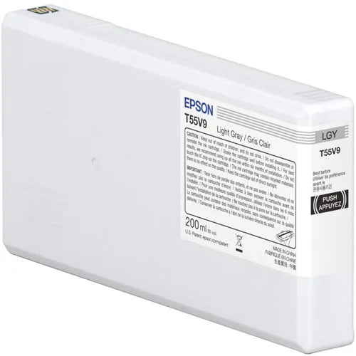 Epson T55V900 UltraChrome Pro 10 Light Gray Ink 200ml for SC-P5370
