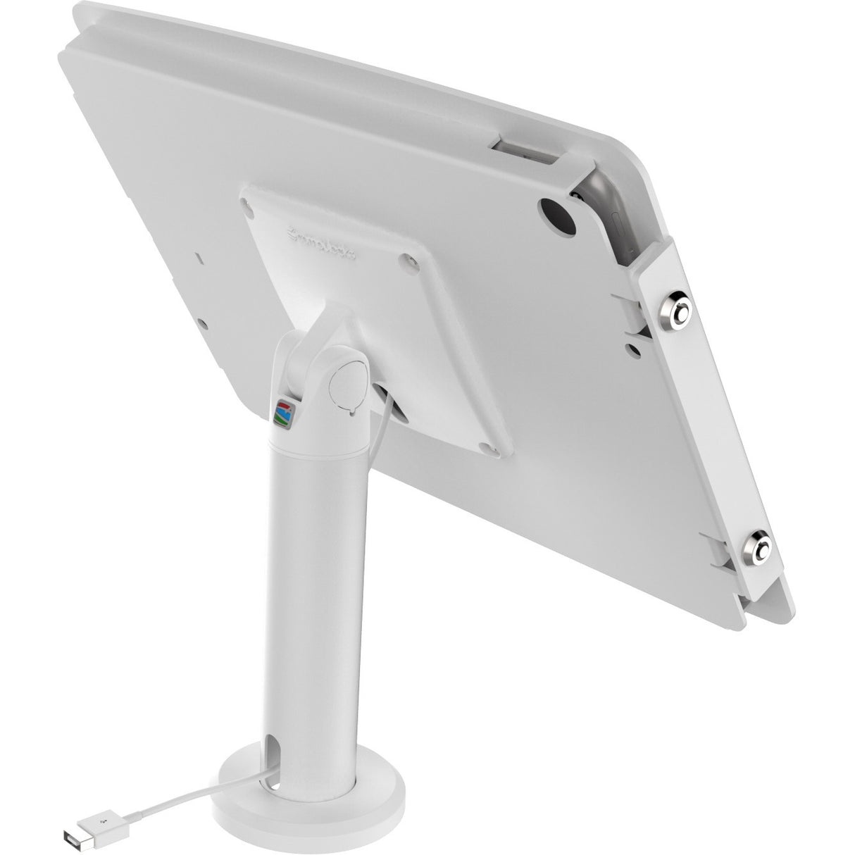 Maclocks The Rise Stand - Vesa Mount Pole Stand With Cable Management - 7.9" Height - White