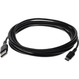 AddOn 2.0m 6.6ft USB-C Male to USB 2.0 A Male Sync and Charge Black Cable USBC2USB2MB