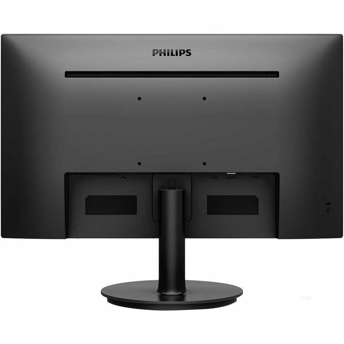 Philips V-line 221V8L 22 Class Full HD LED Monitor - 16:9 - Textured Black - 21.5 Viewable - Vertical Alignment (VA) - WLED Backlight - 1920 x 1080 - 16.7 Million Colors - Adaptive Sync -