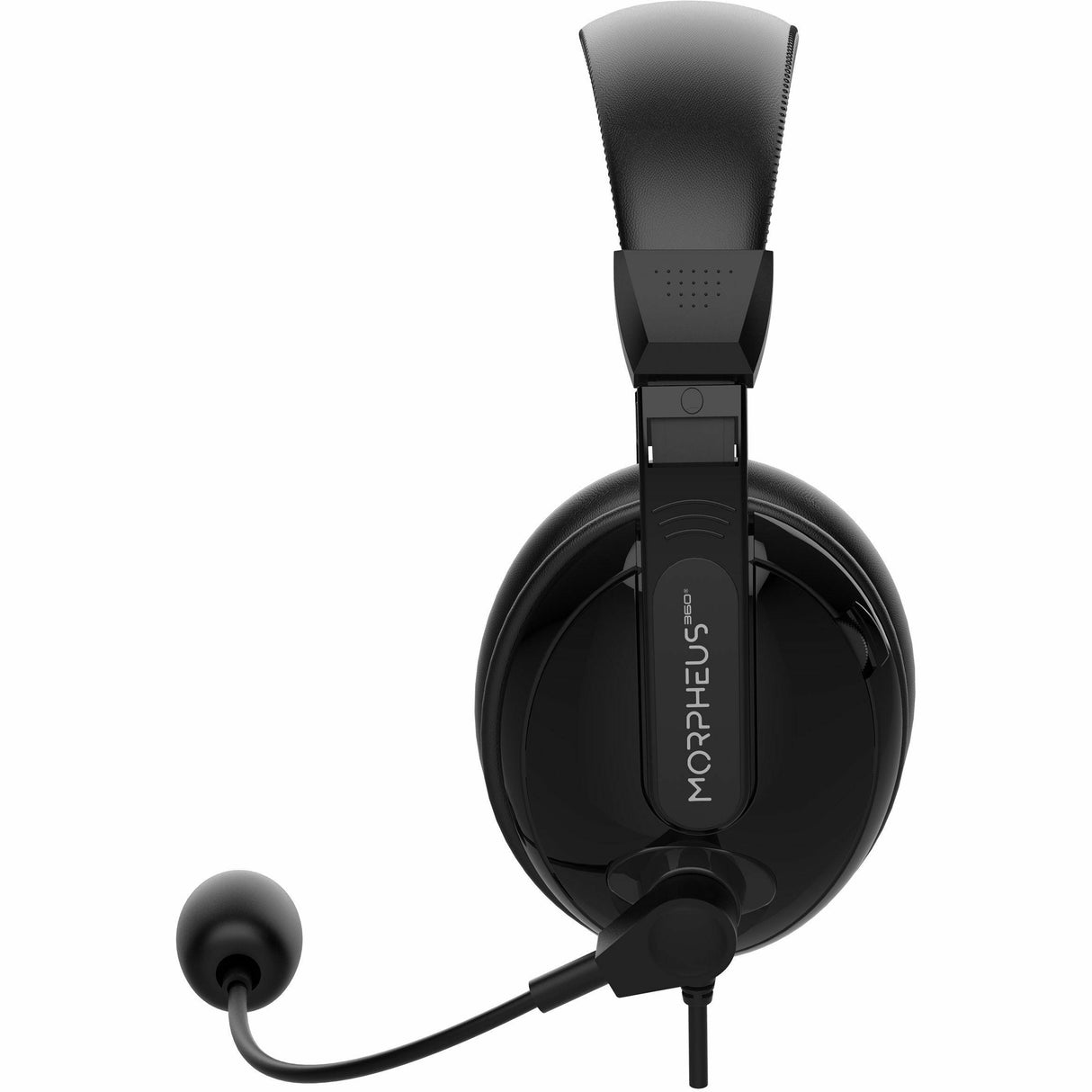Morpheus 360 Basic Multimedia Stereo Headset - Adjustable Microphone - Lightweight Comfortable Design - Soft Eco Leather Ear Cushions - Over Ear - Black - HS3000S