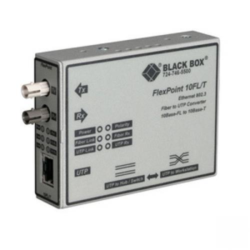 BLACK BOX LMC212A-MM-R3 FLEXPOINT MODULAR MEDIA CONVERTER, 10BAS