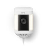 Ring Spotlight Cam Plus Outdoor/Indoor 1080p Wired Security Camera - White  B09J1TB7TB