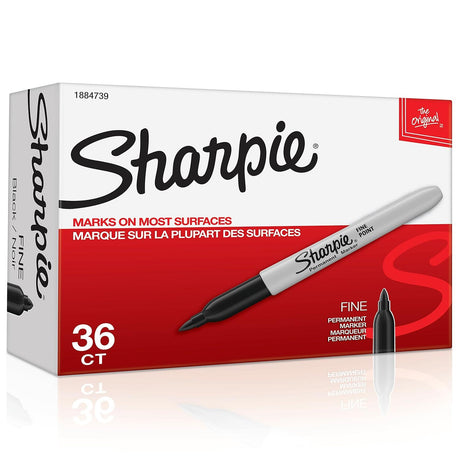 Sharpie Fine Point Permanent Marker Black 36/Pack 1884739