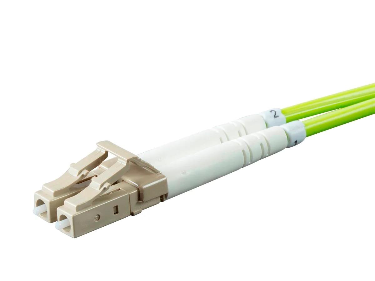 Monoprice Fiber Optic Cable - Green - 1 Meter | OM5, LC/UPC-LC/UPC, Multi Mode Duplex, (50/125 Type) - Entegrade Series