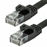 Monoprice Cat5e Ethernet Patch Cable - 2 Feet - Black | Network Internet Cord - RJ45, Flat,Stranded, 350Mhz, UTP, Pure Bare Copper Wire, 30AWG