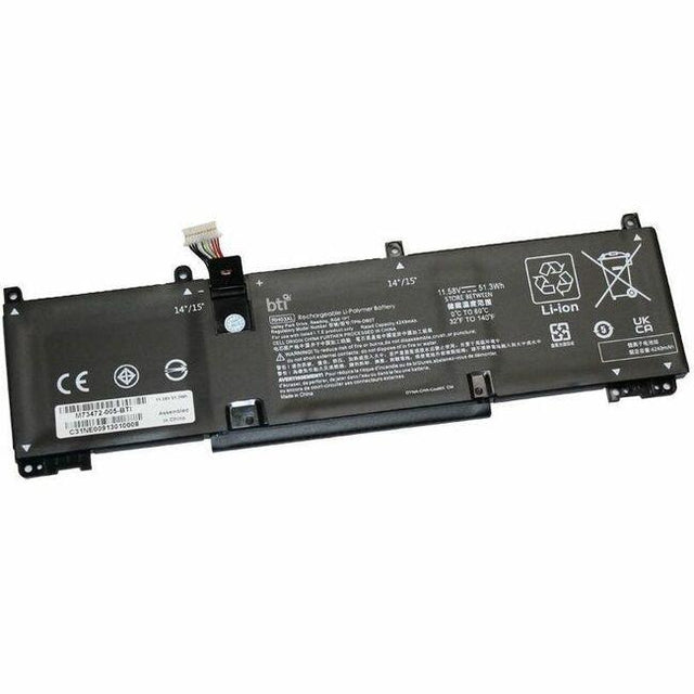 BTI M73472-005-BTI 3-Cell 11.58V Li-ion Notebook Battery For Select HP Laptops