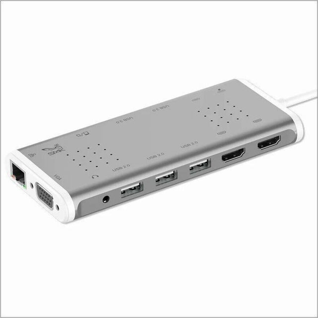 SMK-Link USB-C 100W 14-Port Mini Docking Station with Dual 4K Multi-St ...