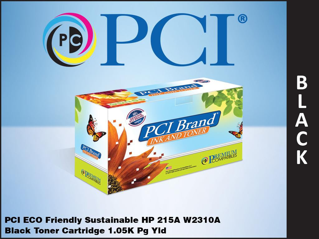 PCI Brand Reman HP 215A W2310A Black Toner Cartridge 1.05K Yield for HP Color LaserJet Pro MFP M182NW